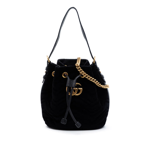 GG Marmont 2.0 Matelasse Velvet Bucket Bag - Image 1