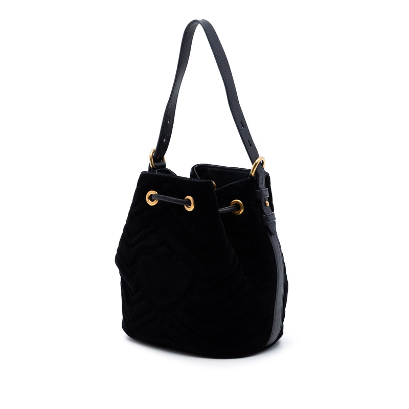 GG Marmont 2.0 Matelasse Velvet Bucket Bag - Image 2