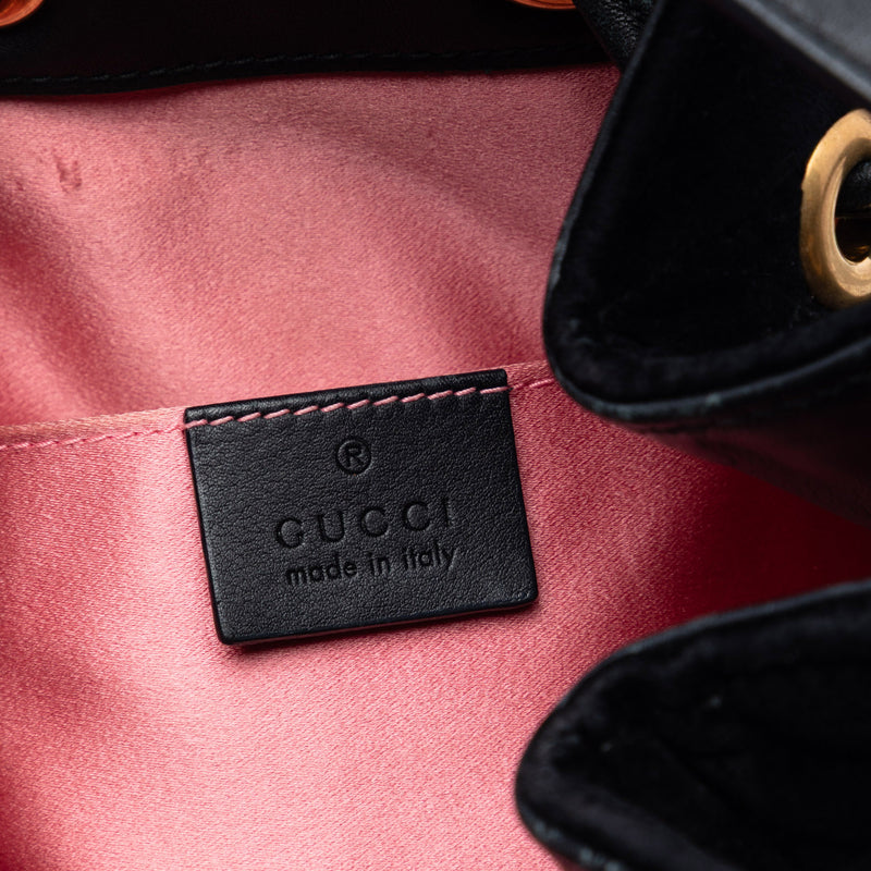 GG Marmont 2.0 Matelasse Velvet Bucket Bag - Image 5