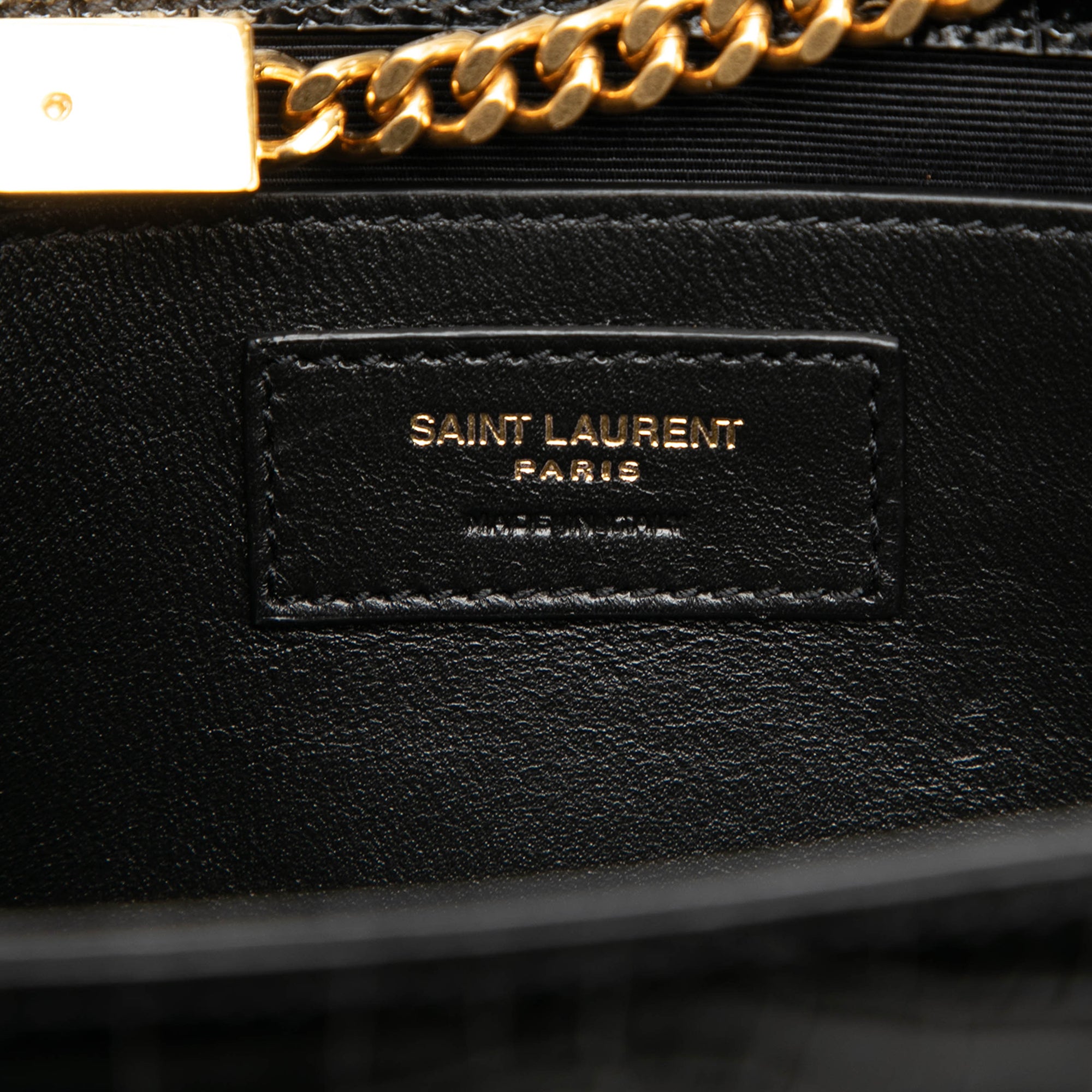 Medium Croc Embossed Patent Monogram Kate Tassel Crossbody - Image 5