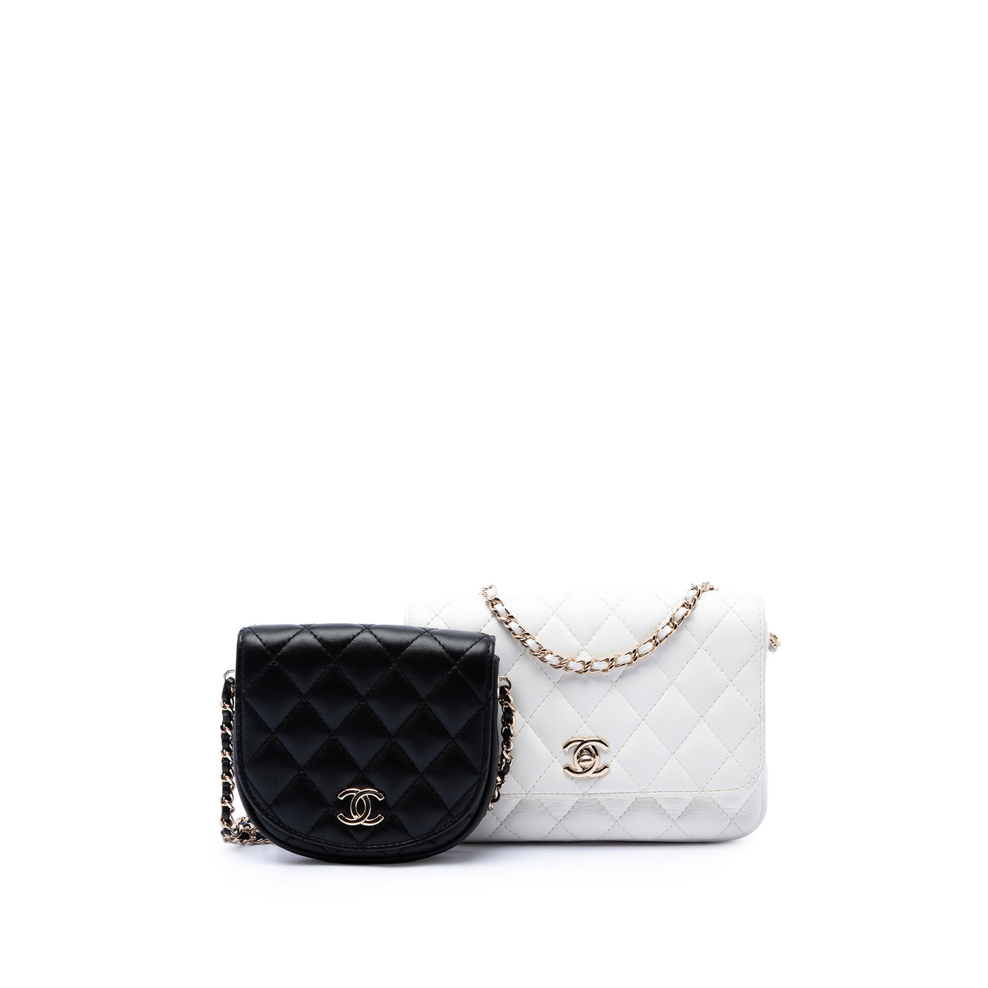 CC Quilted Lambskin Side Packs Flap - Image 1