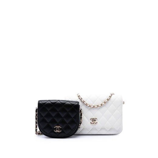 CC Quilted Lambskin Side Packs Flap - Image 1