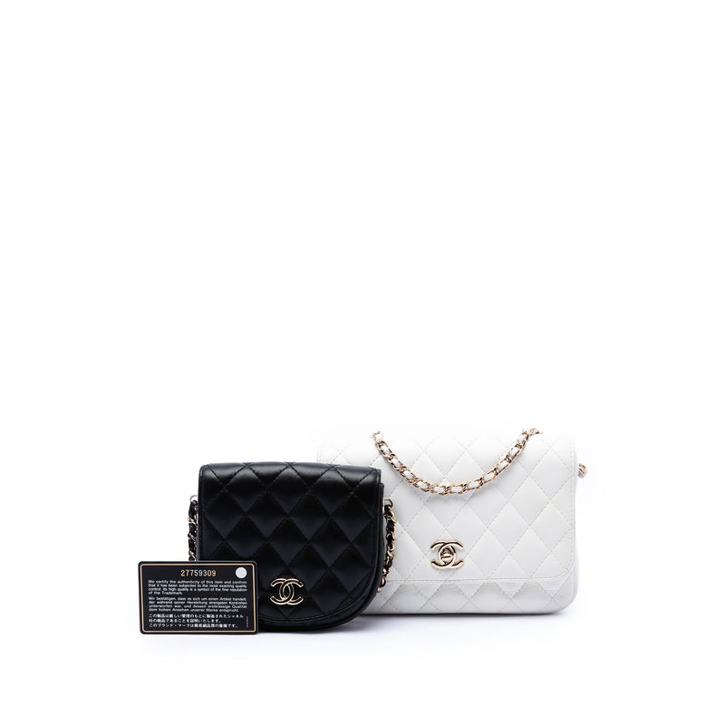 CC Quilted Lambskin Side Packs Flap - Image 8