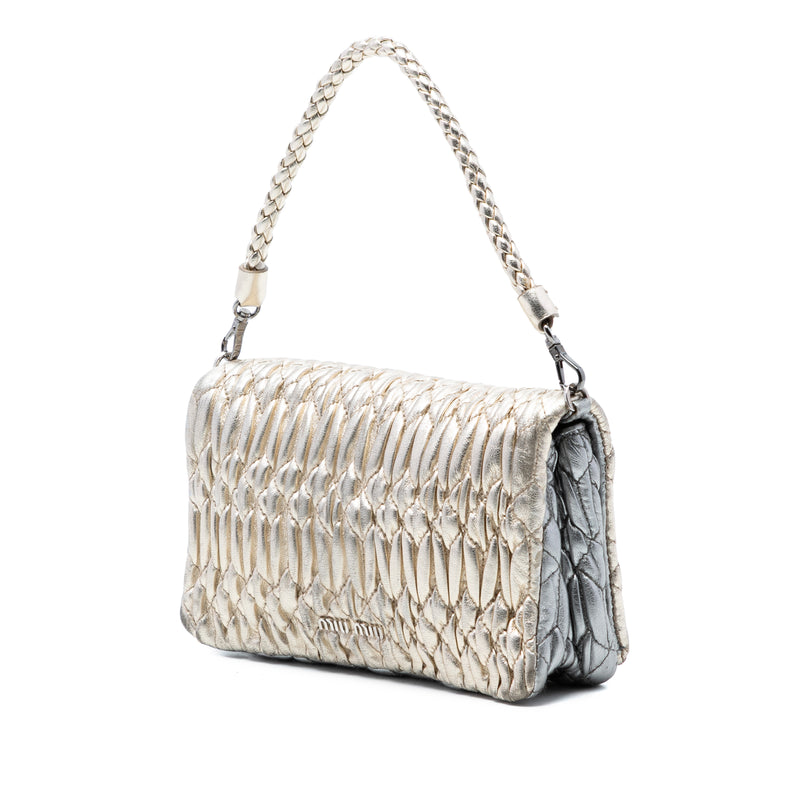 Matelasse Nappa Crystal Chain Satchel - Image 2