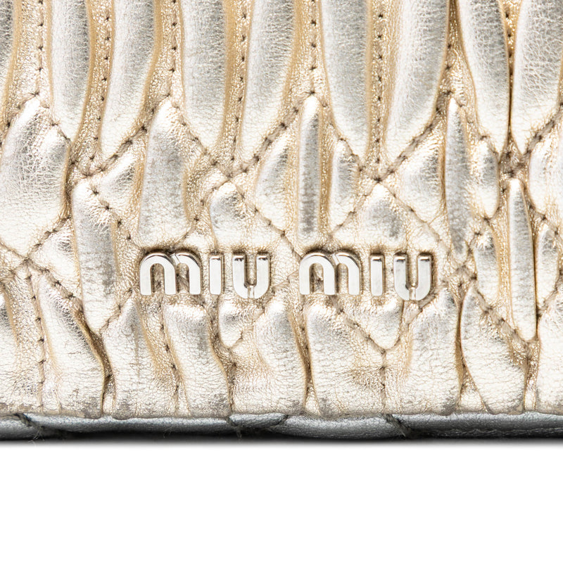 Matelasse Nappa Crystal Chain Satchel - Image 5