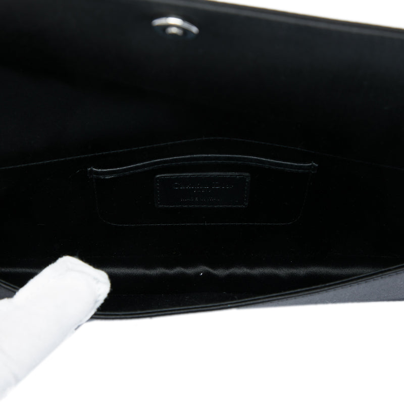 Satin Sequin Clutch with Chain - Image 4