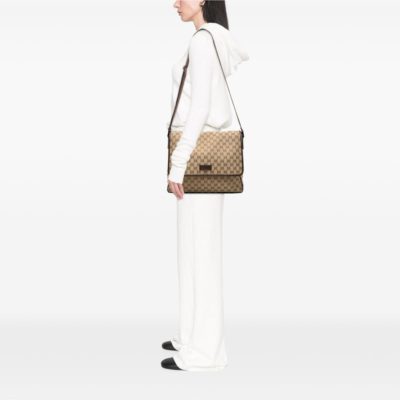 GG Canvas Flap Messenger Bag - Image 7