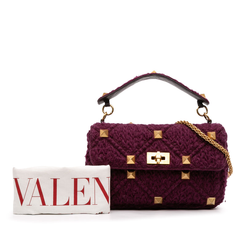 Large Knit Roman Stud Satchel - Image 12