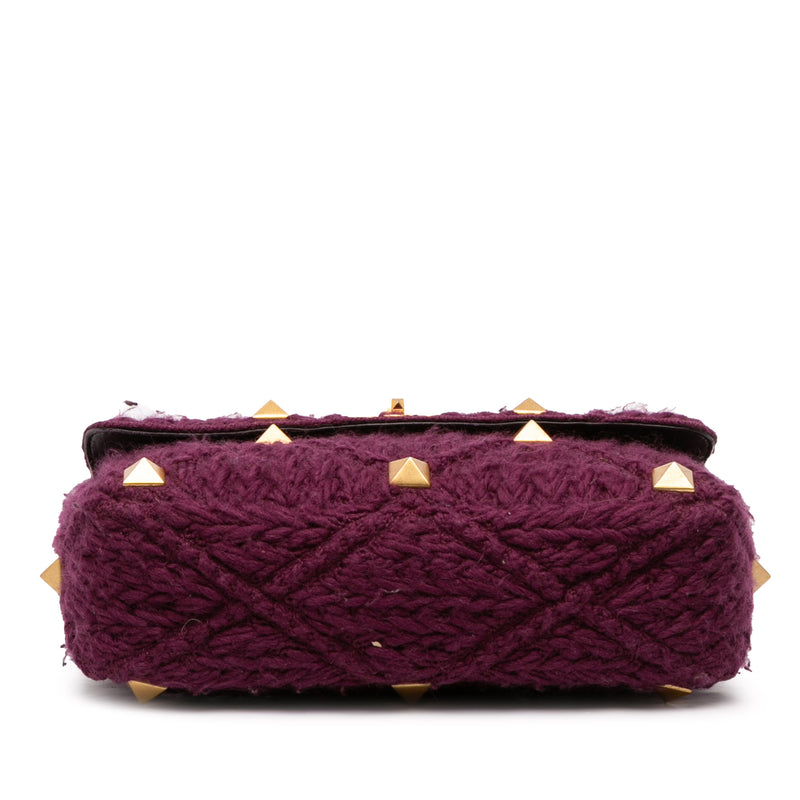 Large Knit Roman Stud Satchel - Image 3