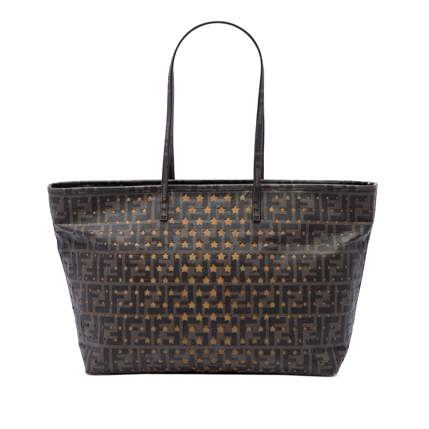 Medium Zucca Coated Canvas Laser Cut Star Roll Tote - Image 1