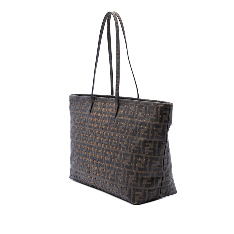 Medium Zucca Coated Canvas Laser Cut Star Roll Tote - Image 2