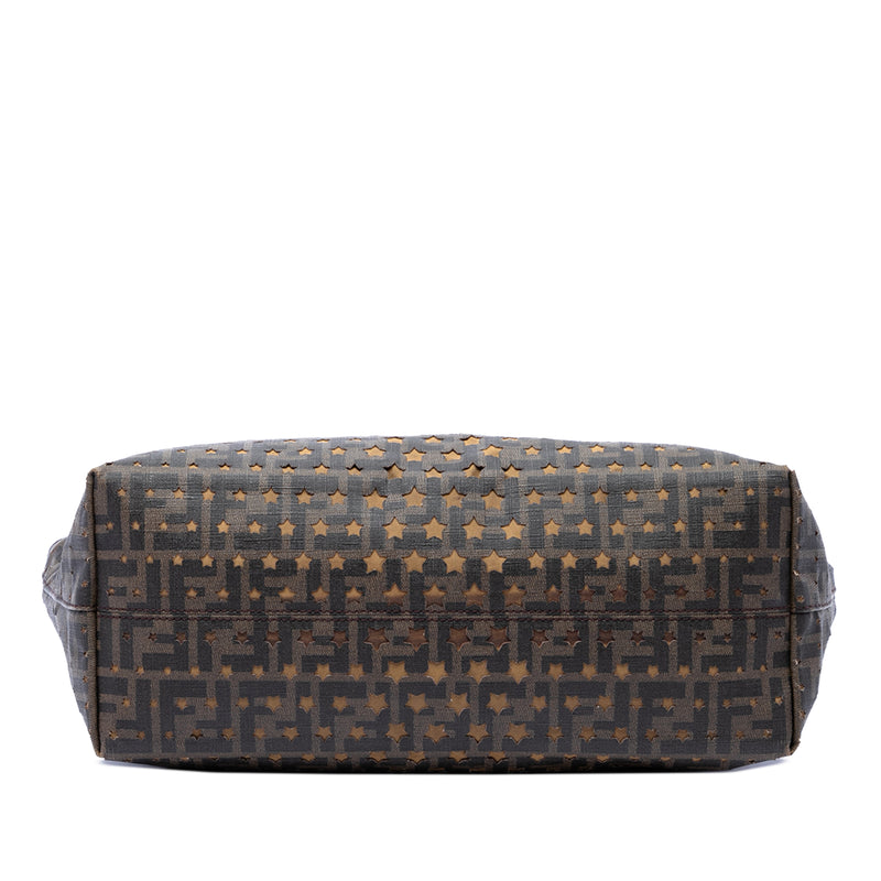 Medium Zucca Coated Canvas Laser Cut Star Roll Tote - Image 3