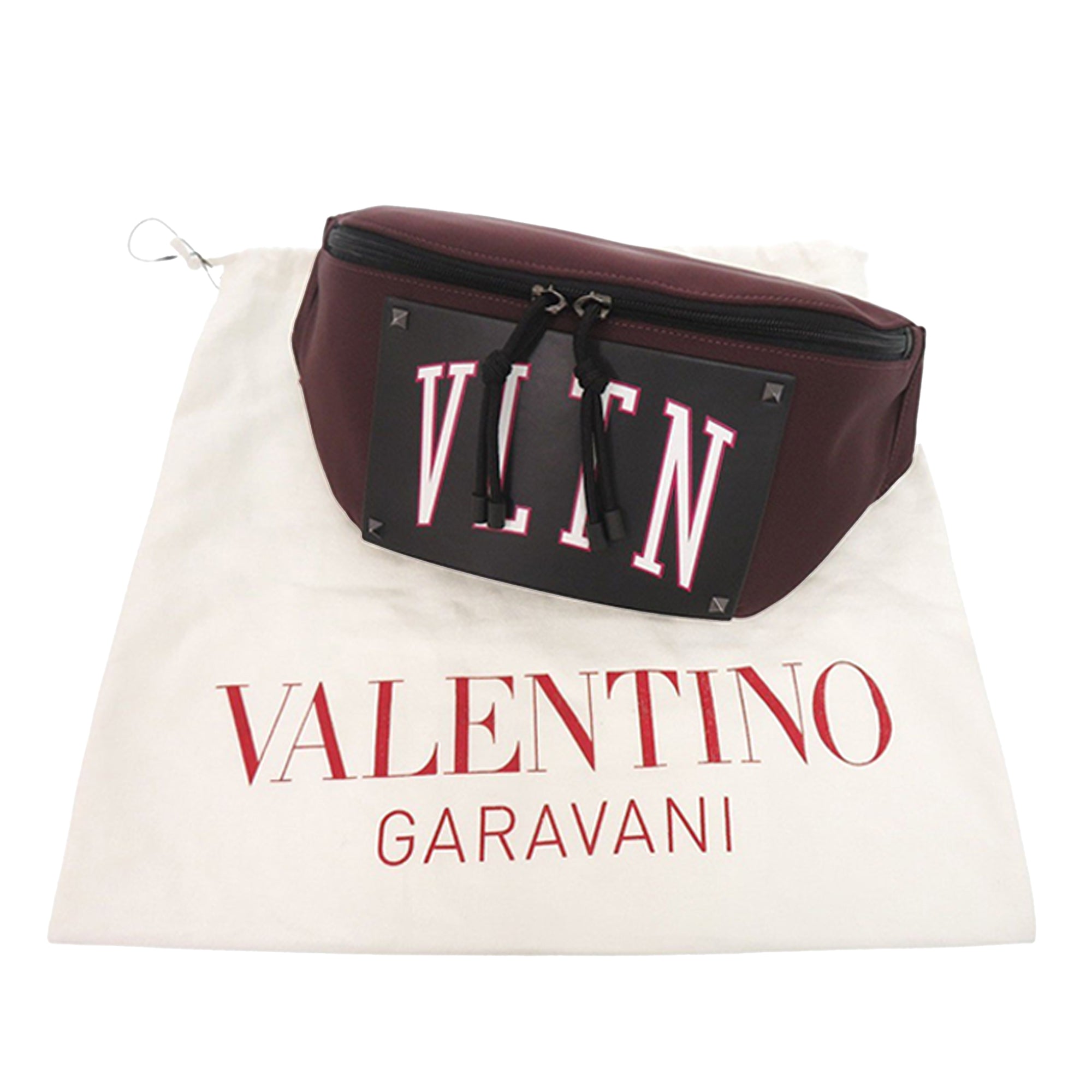 Nylon and Leather VLTN Rockstud Belt Bag - Image 7