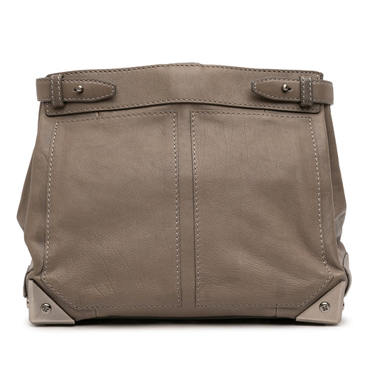 Leather Fold Over Trunk Adele Clutch - Image 1