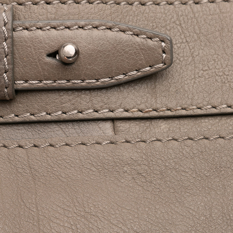 Leather Fold Over Trunk Adele Clutch - Image 8