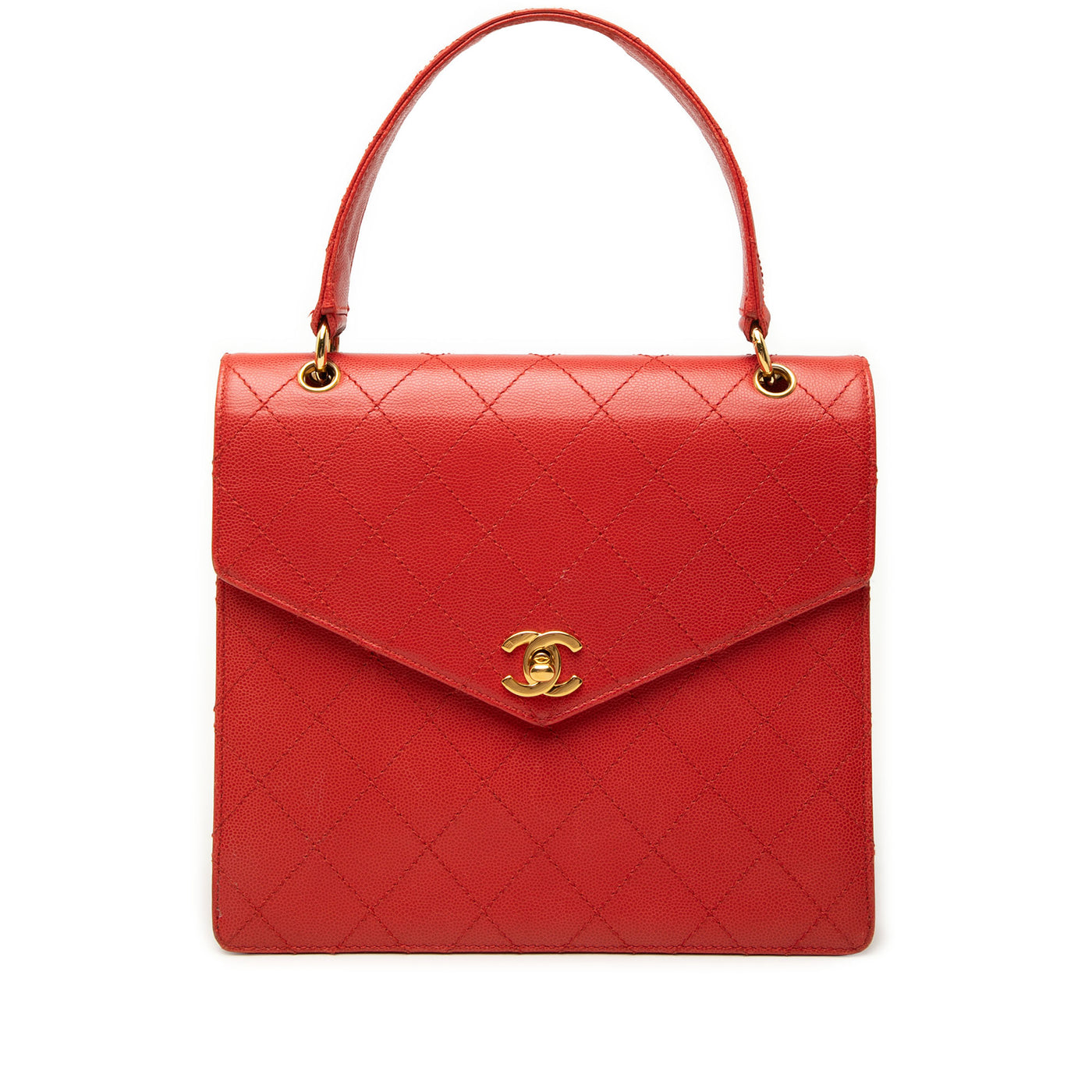 CC Quilted Caviar Turnlock Top Handle - Image 1