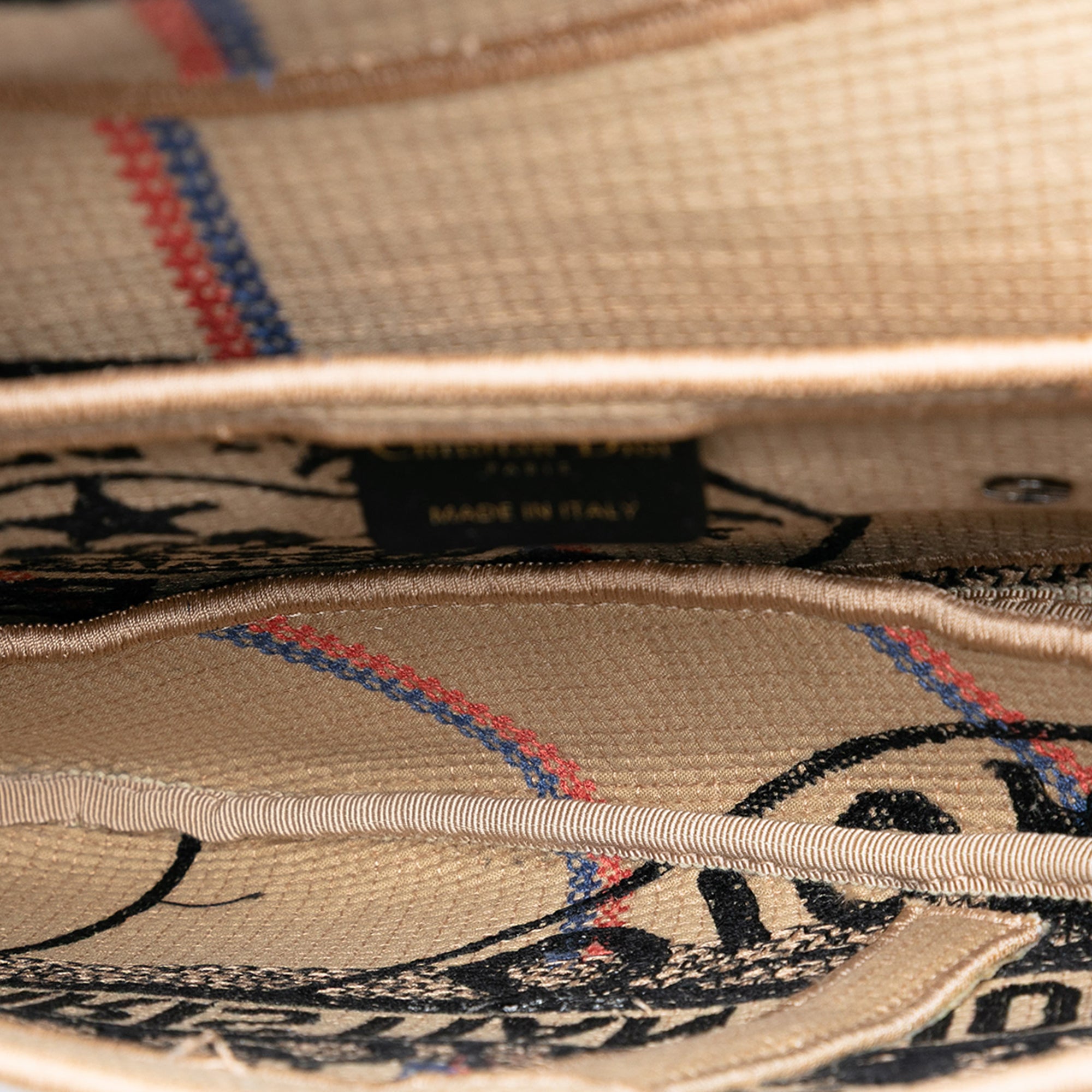 Mini Embroidered Jute Canvas Union Saddle Bag - Image 4