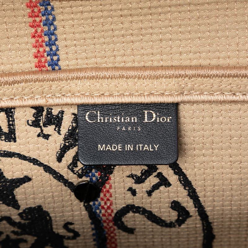 Mini Embroidered Jute Canvas Union Saddle Bag - Image 5