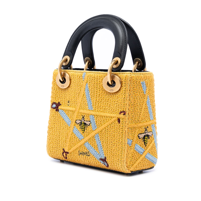 Mini Embroidered Canvas Swords Lady Dior - Image 2