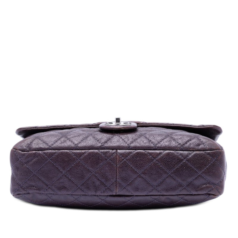 Jumbo Quilted Iridescent Caviar Easy Flap - Image 3
