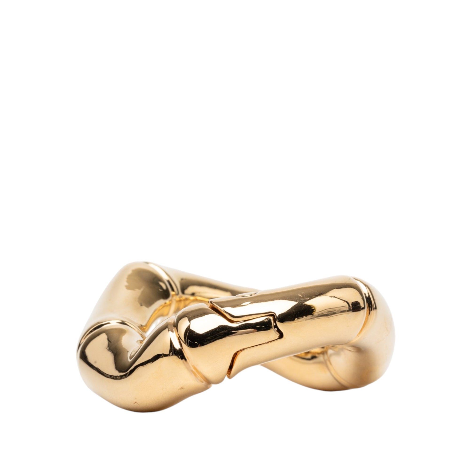 Gold Plated Bamboo Cuff Bracelet - Image 3