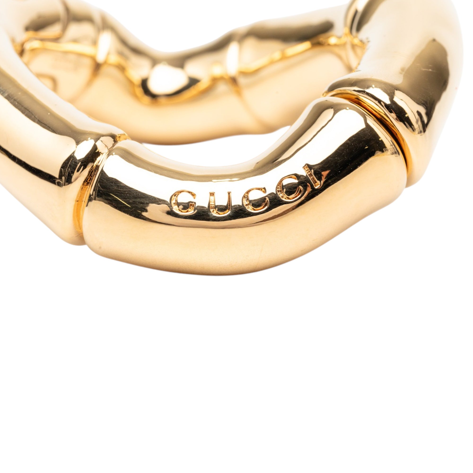 Gold Plated Bamboo Cuff Bracelet - Image 4