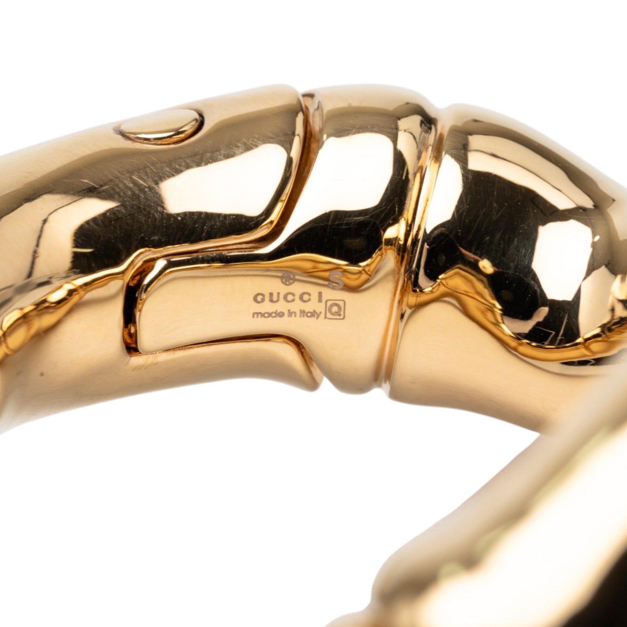 Gold Plated Bamboo Cuff Bracelet - Image 5