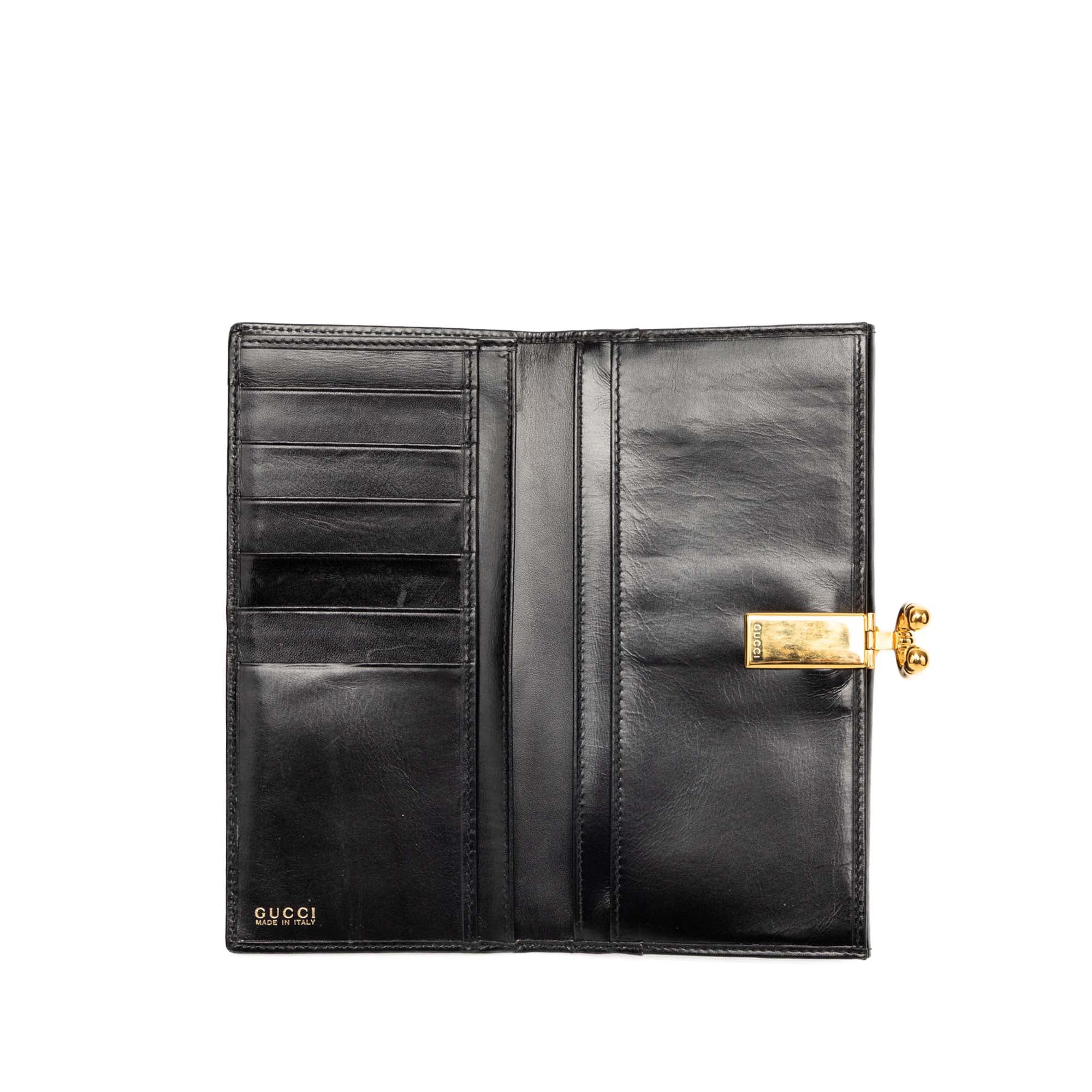 Calfskin Horseshoe Long Wallet - Image 4