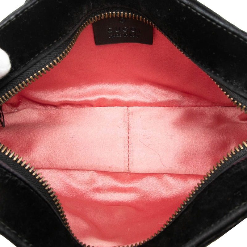 Mini GG Marmont Crystal Embellished Matelasse Velvet Crossbody - Image 4