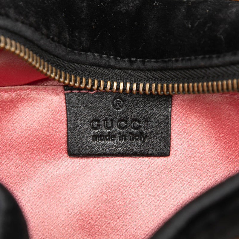 Mini GG Marmont Crystal Embellished Matelasse Velvet Crossbody - Image 5