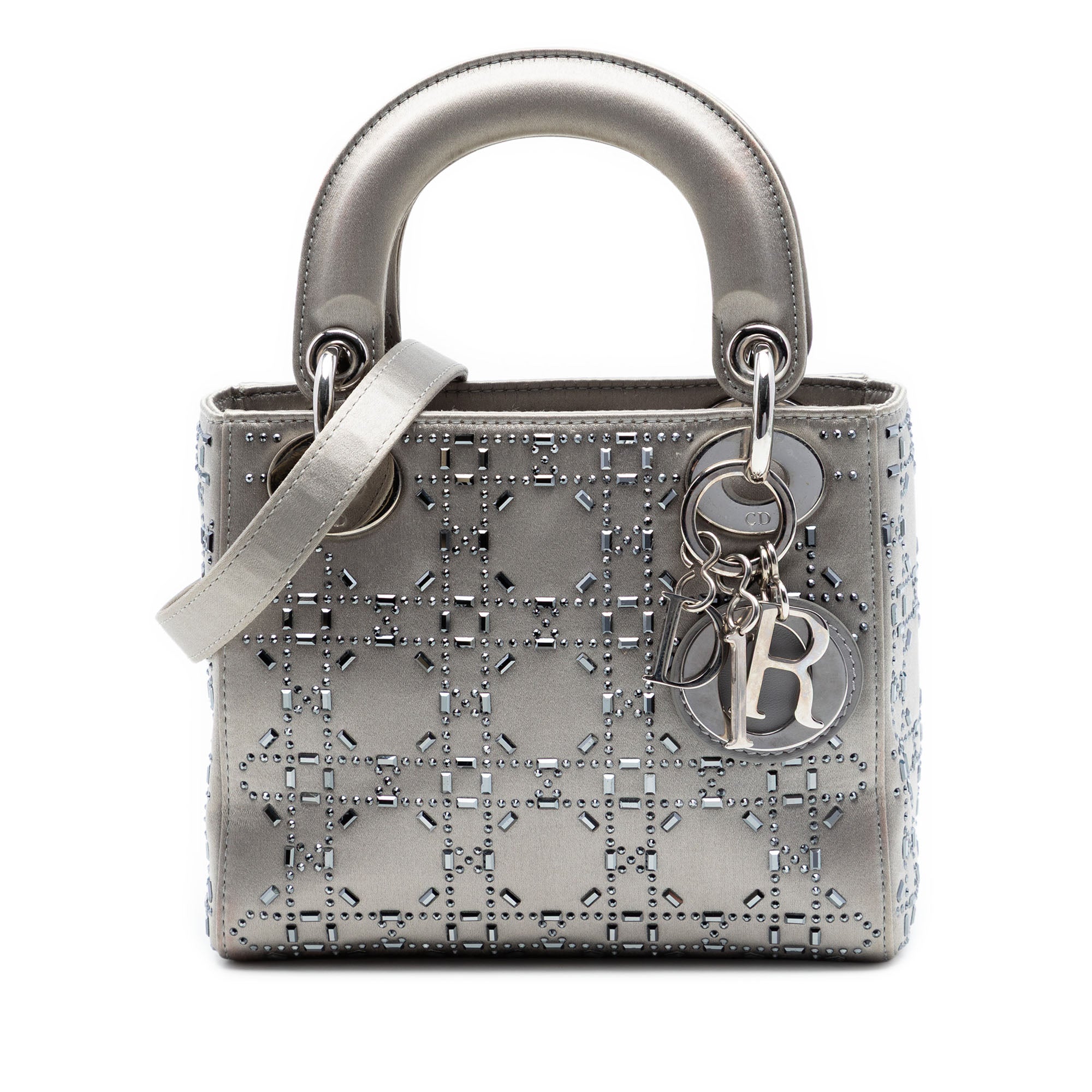 Mini Satin Cannage Strass Crystal Embellished Lady Dior - Image 1