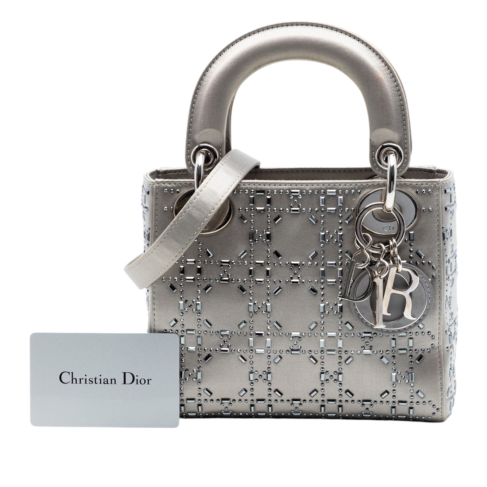 Mini Satin Cannage Strass Crystal Embellished Lady Dior - Image 7