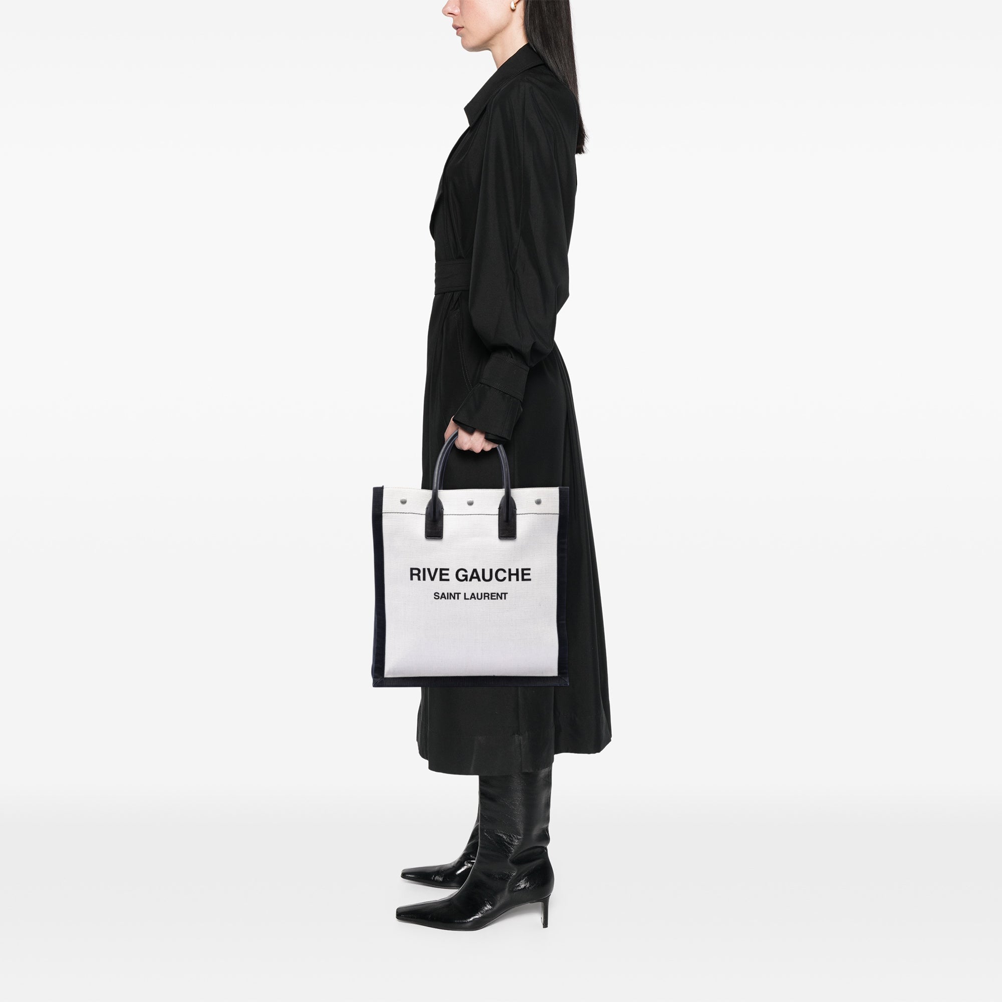 Linen Rive Gauche North South Tote - Image 6