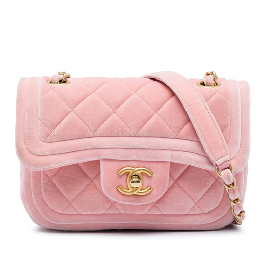 Mini Quilted Velvet Double Frame Flap - Image 1