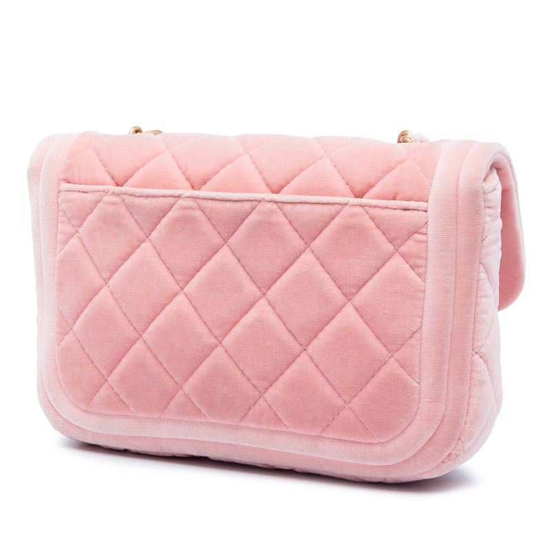 Mini Quilted Velvet Double Frame Flap - Image 2