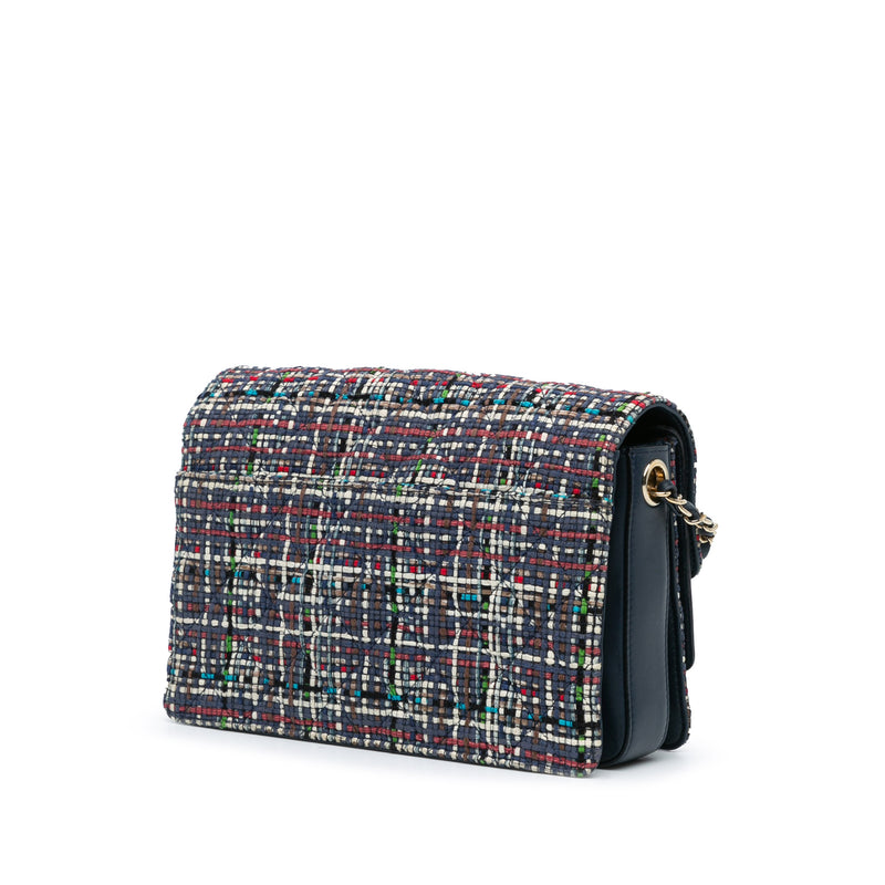 Medium CC Quilted Mixed Fibers and Lambskin Double Flap - Image 2