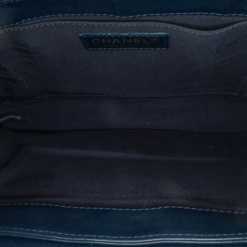 Medium CC Quilted Mixed Fibers and Lambskin Double Flap - Image 4