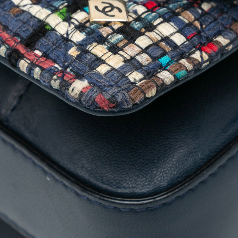 Medium CC Quilted Mixed Fibers and Lambskin Double Flap - Image 7