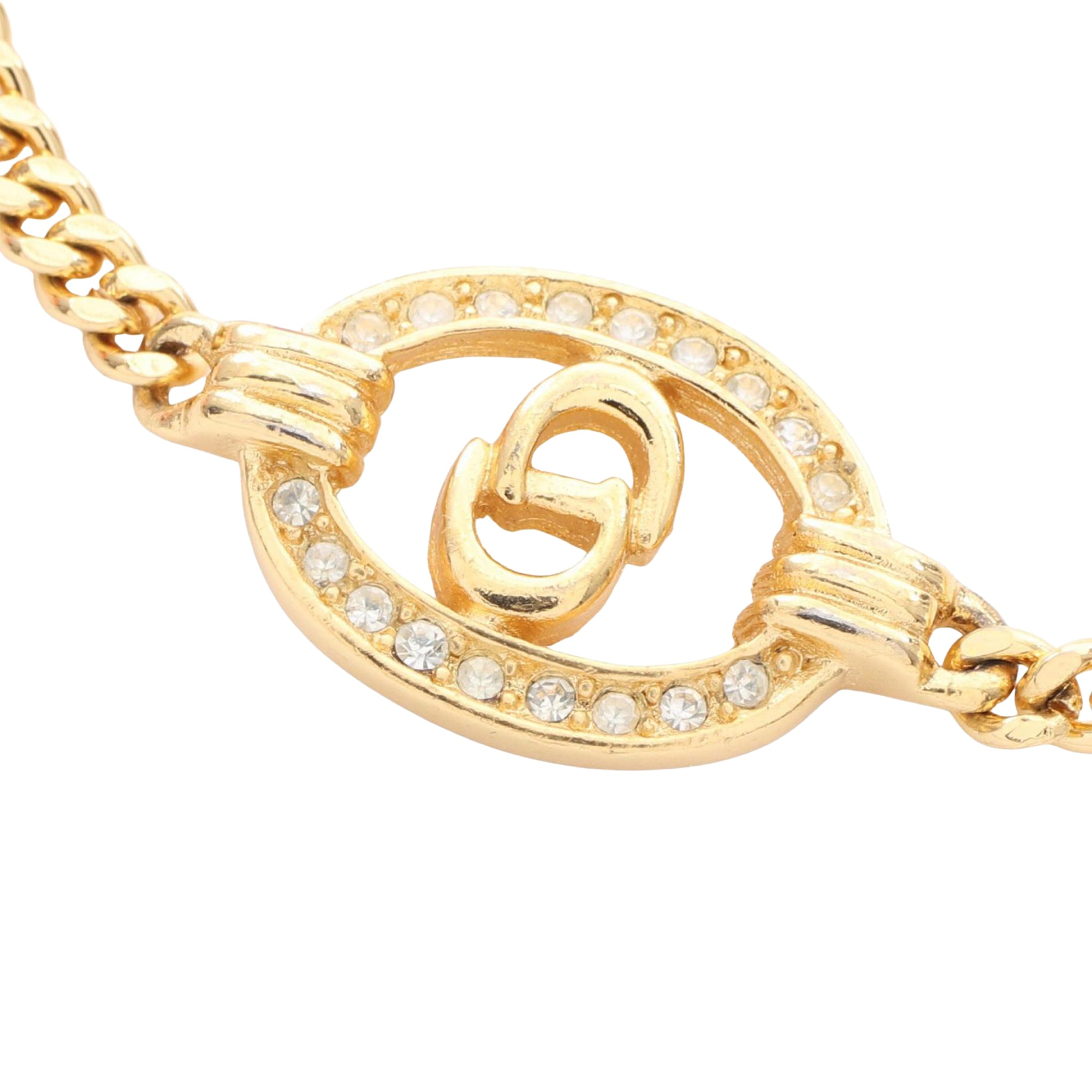 Gold Plated CD Strass Bracelet - Image 2