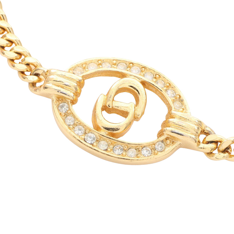 Gold Plated CD Strass Bracelet - Image 2