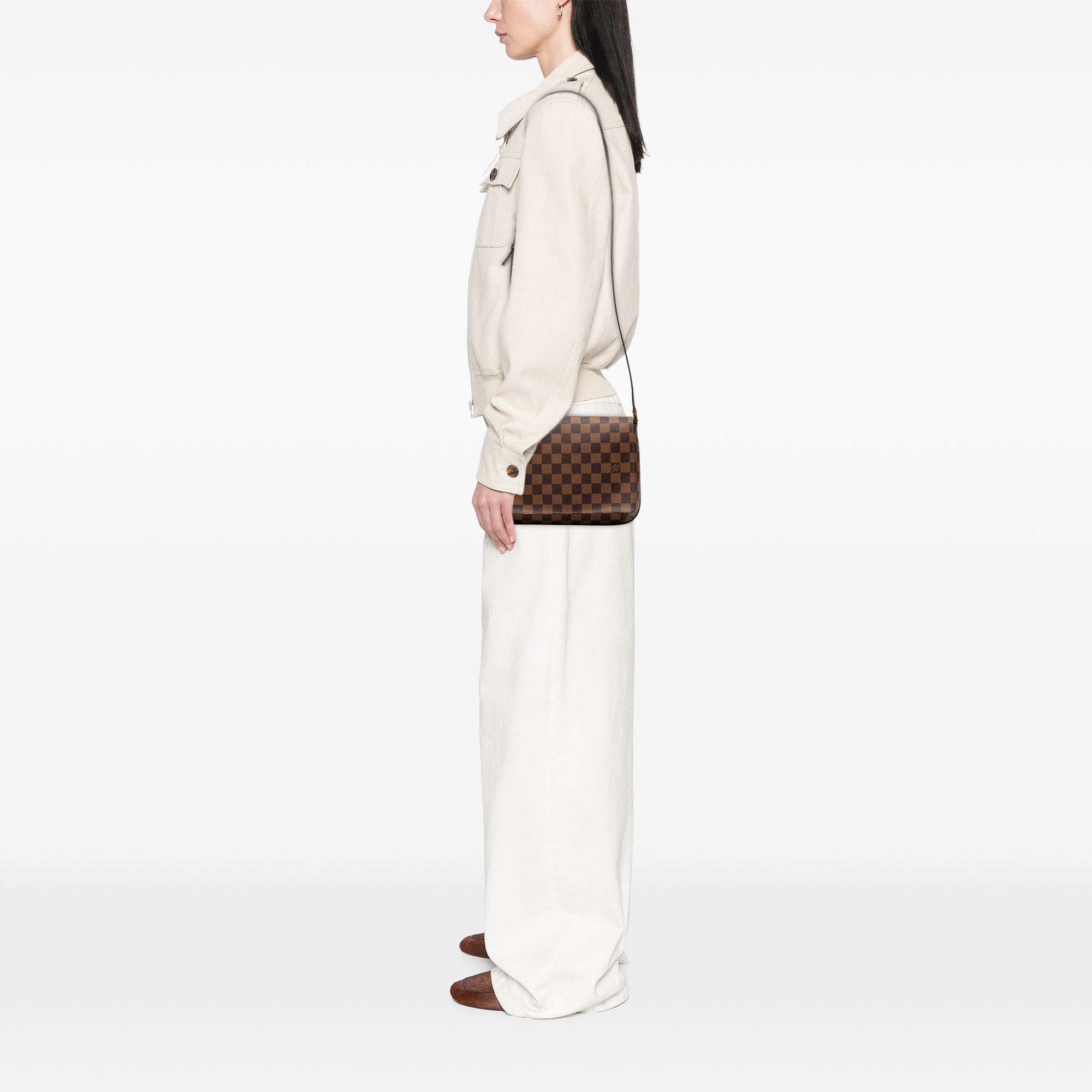 Damier Ebene Musette Tango Long Strap - Image 7