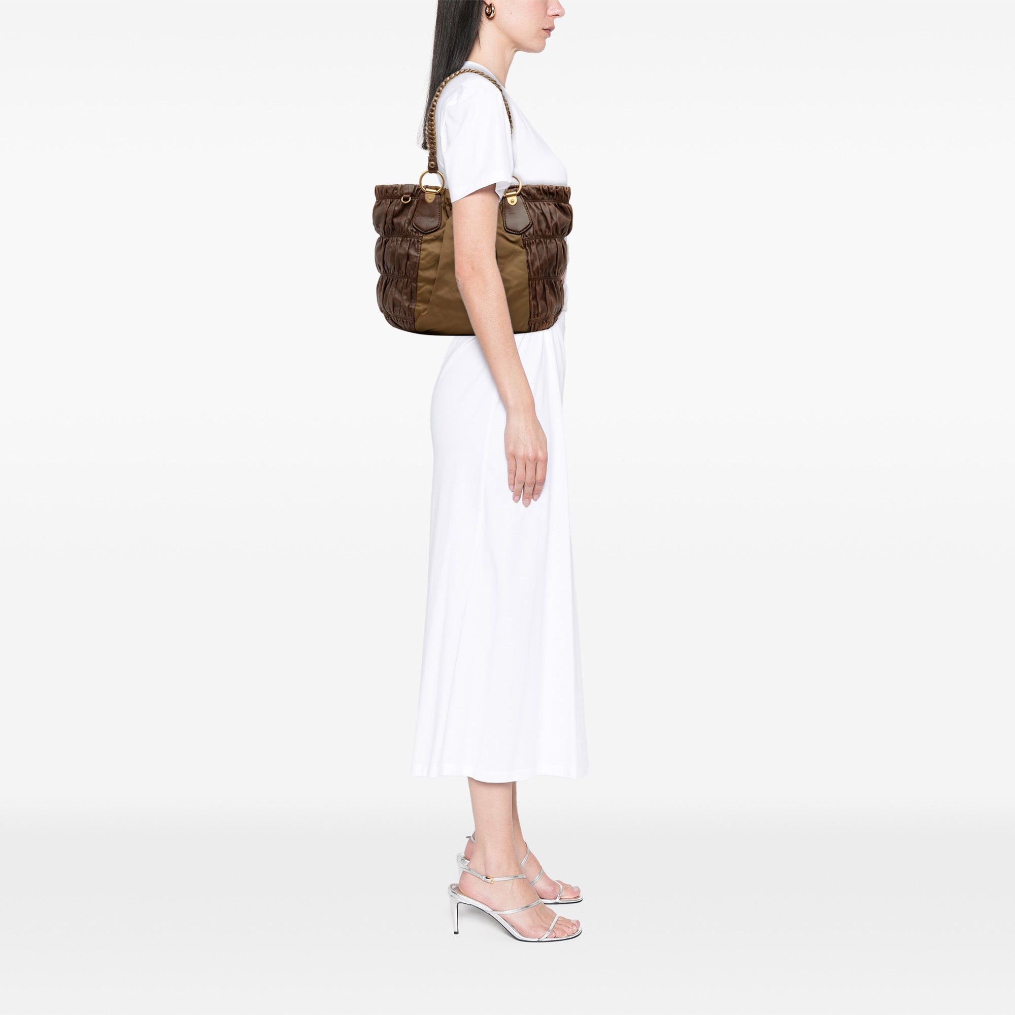Tessuto and Nappa Gaufre Tote - Image 9