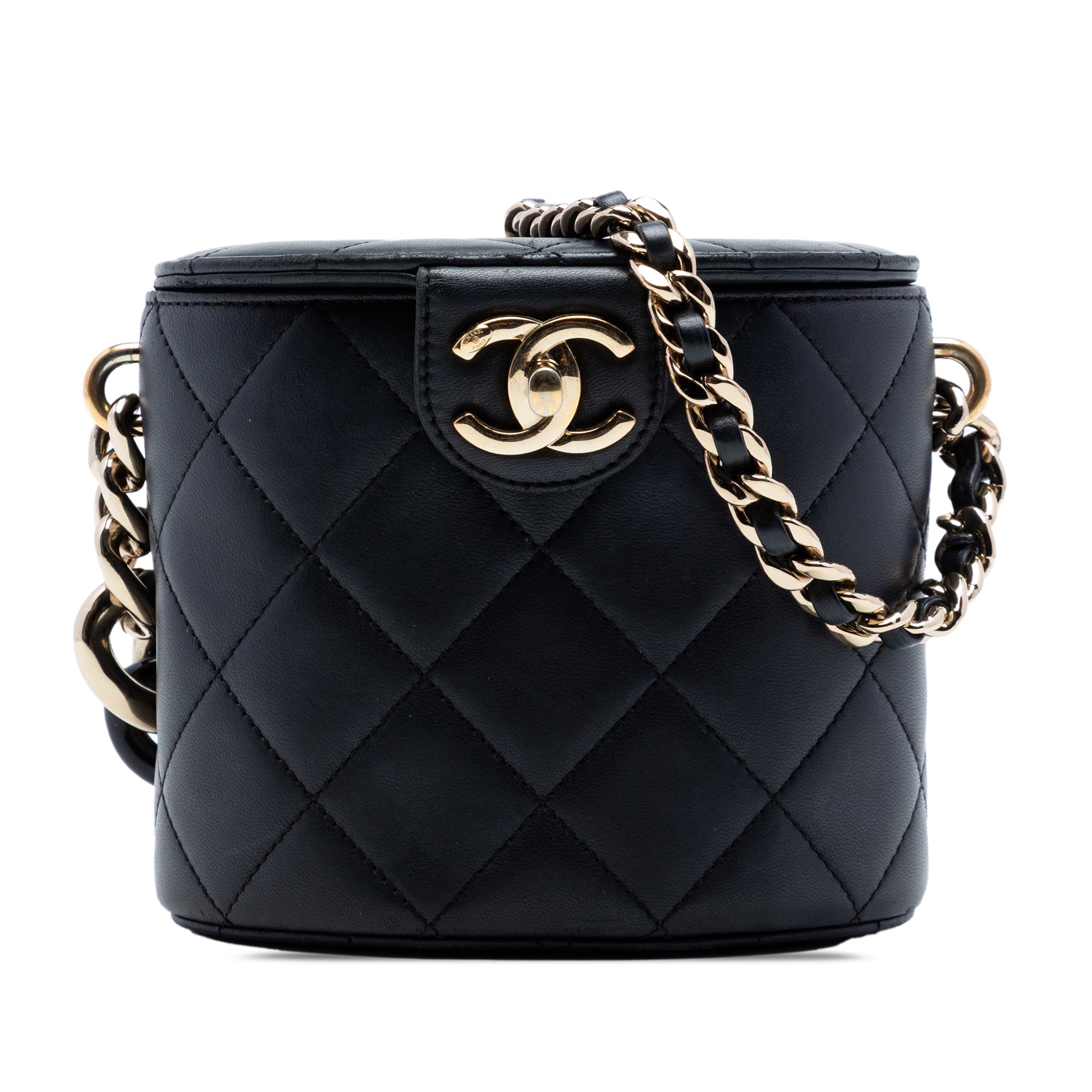 CC Lambskin Elegant Chain Vanity Case - Image 1
