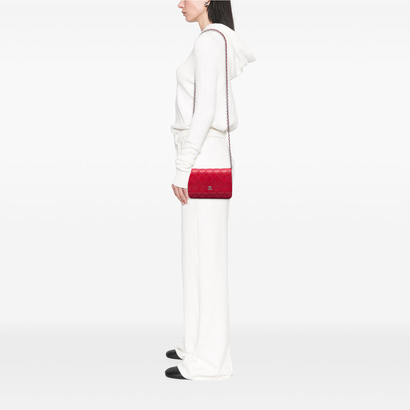 CC Lambskin Wild Stitch Wallet on Chain - Image 6