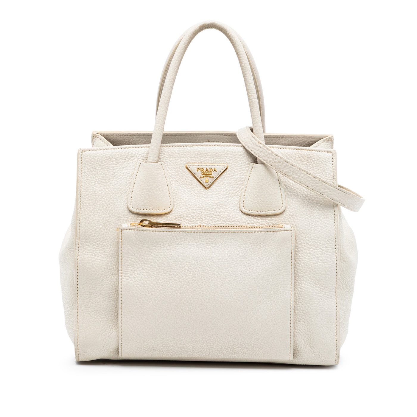 Vitello Daino Front Pocket Open Convertible Tote - Image 1