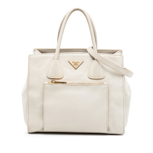 Vitello Daino Front Pocket Open Convertible Tote - Image 1