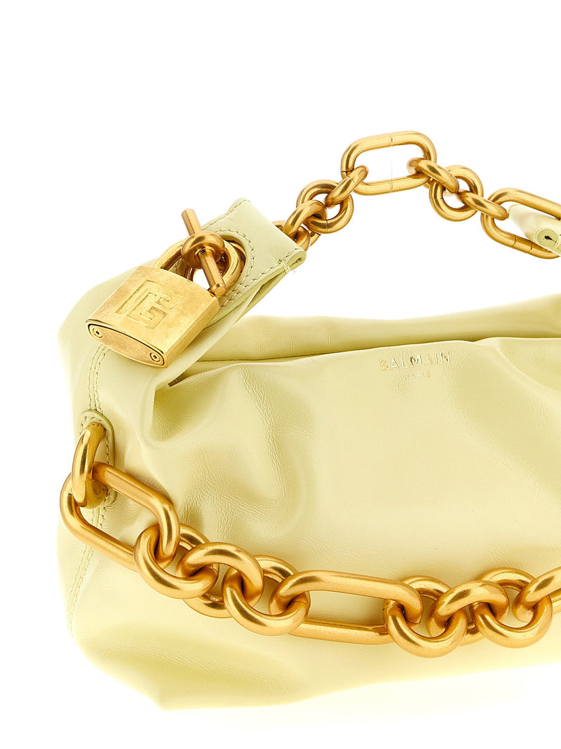 Balmain Sync Mini Top Handle Bag — Cream