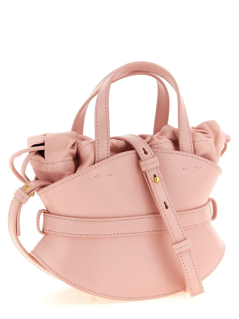 Balmain Shuffle Top Handle Bag — Pink Calf Leather