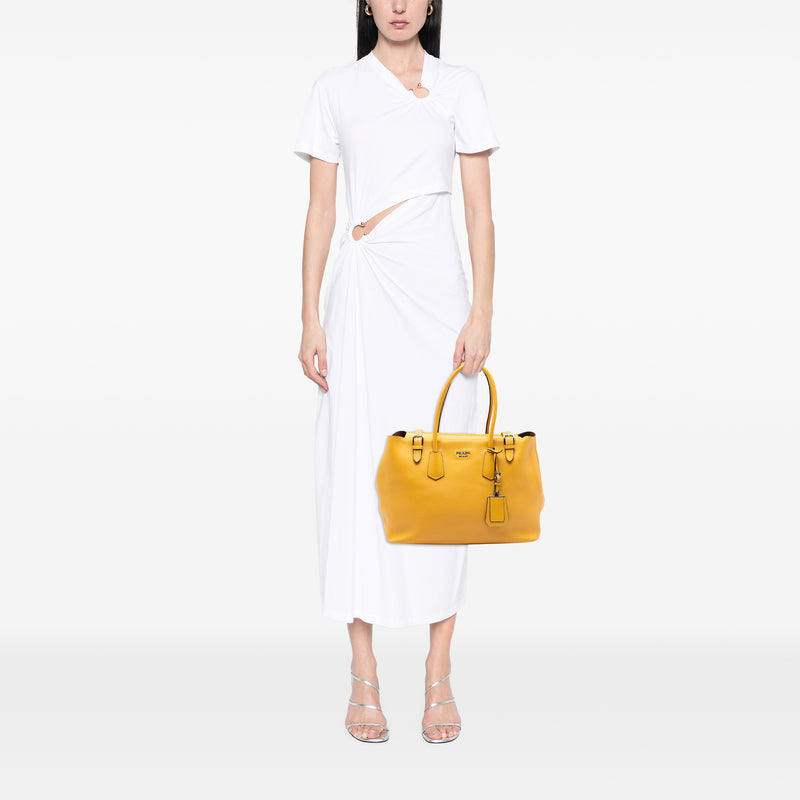 City Calf Leather Buckle Tote - Image 6