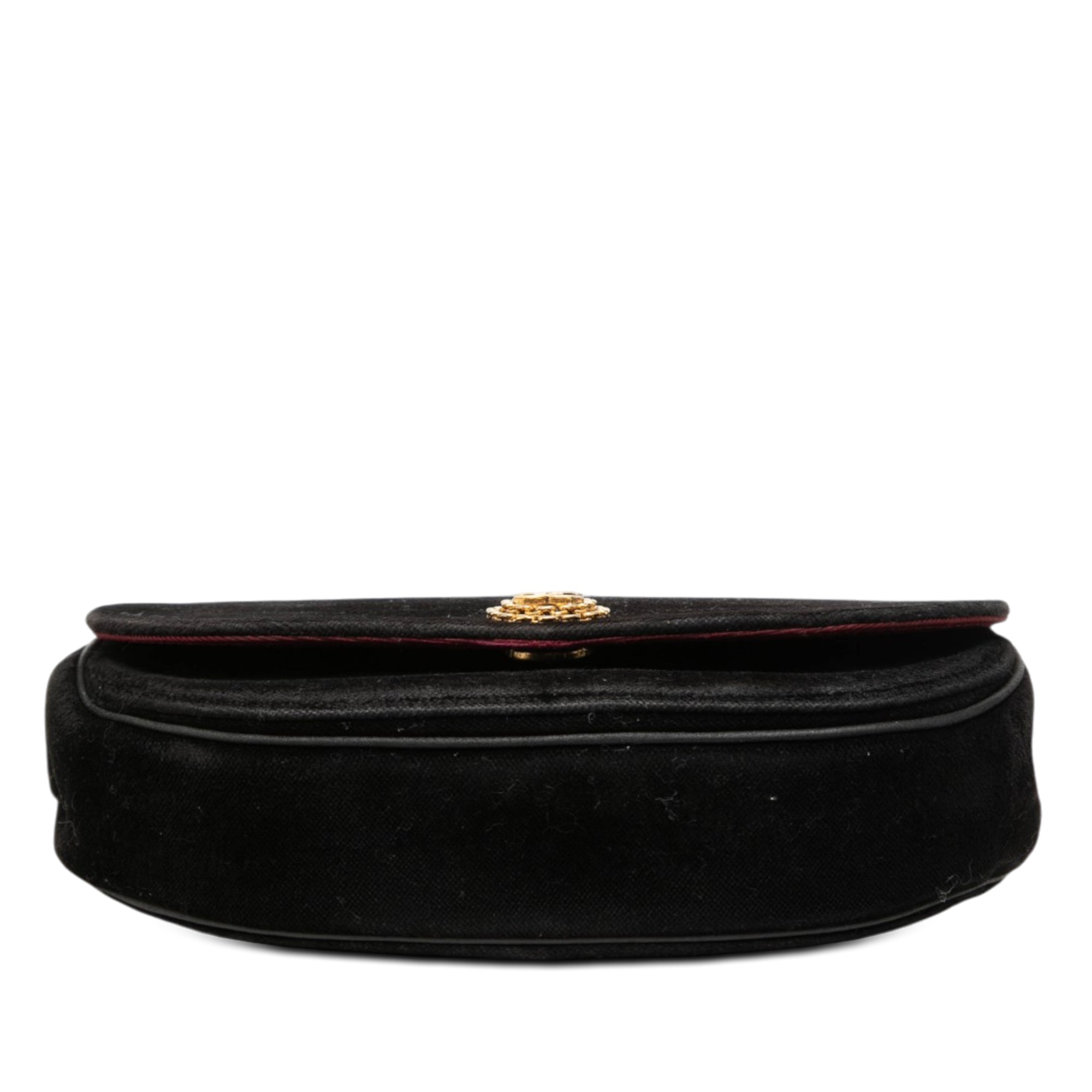CC Quilted Velvet Half Moon Flap - Image 3